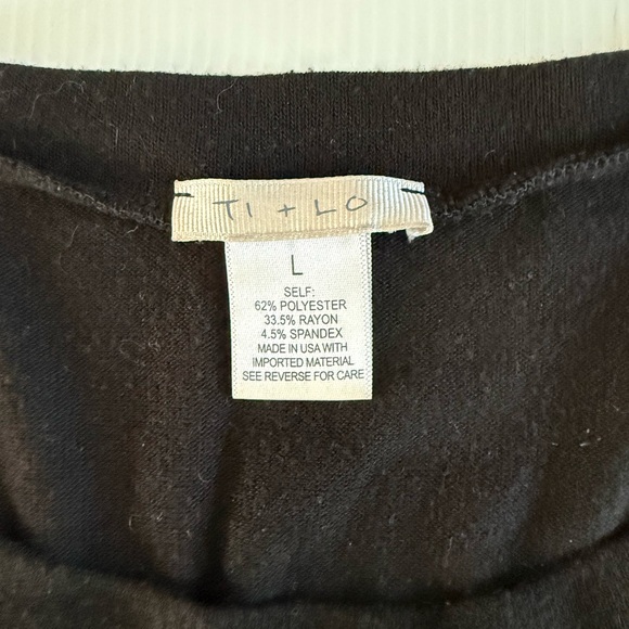Tilo Women’s Sweater Size L Tiguer Embroidered Black Rayon Blend Made In USA - Picture 4 of 7